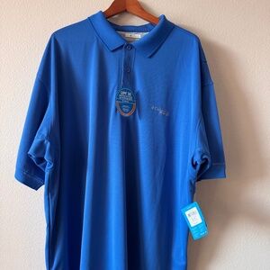 Men's Columbia Short Sleeve Polo, Blue 3X